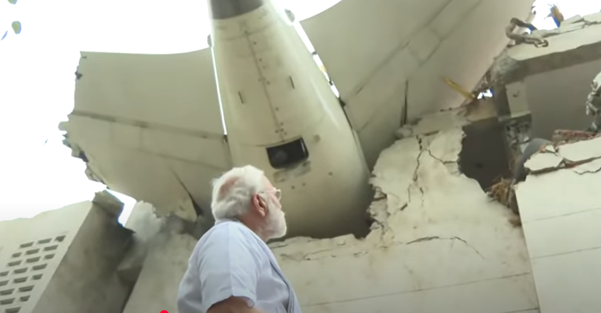 PM Modi inspected the plane crash site where the Air India plane crash took place and met the injured