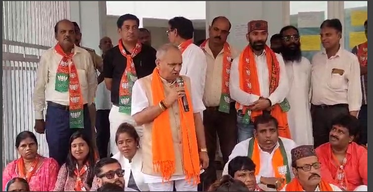 bjp ranchi mahanagar ka ranchi mai pradarshan