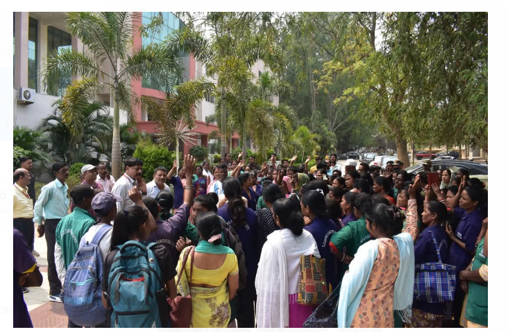 rims ke safaikarmi rahe anupasthit 