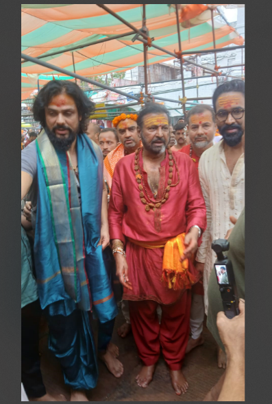 telugu abhineta padmashri mohan babu pahunche deoghar 