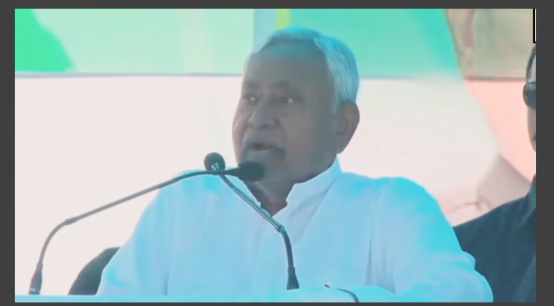 supol ke triveniganj mai cm nitish ne ki chunavi sabha 