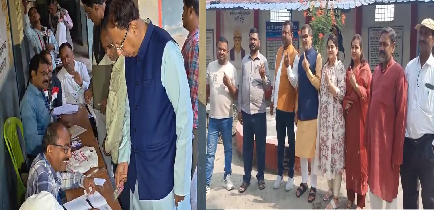 BJP MP Sanjay Jaiswal voted with his family in Bettiah