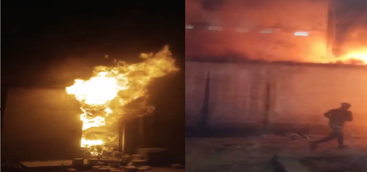 Goods worth lakhs burnt to ashes