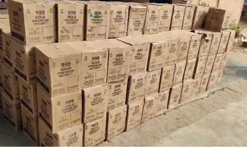 2709 liters of foreign liquor recovered from Blue Dirt Postal Parcel Pickup