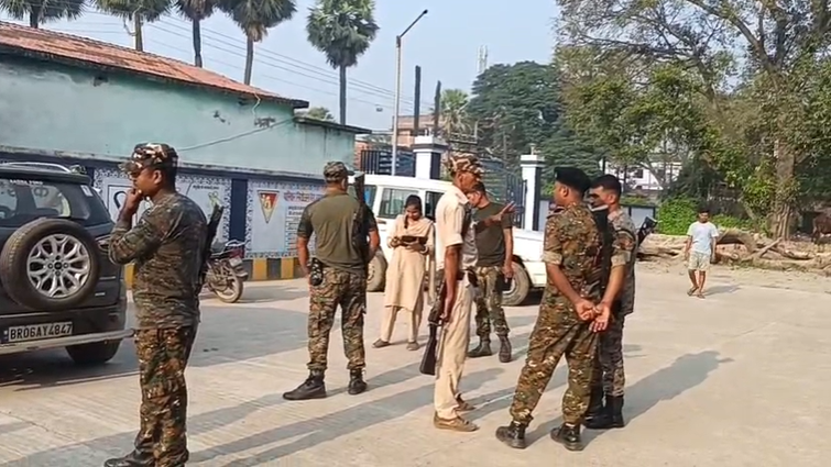 A woman was strangled to death with a lungi in a dispute over defecation in the fields.