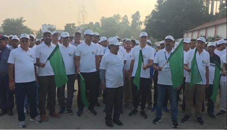 A grand public awareness rally was organised under the SVEEP campaign; the teacher said, "The target is 80% voting."