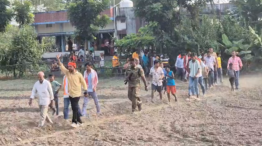 In Vaishali, workers started raising slogans of 'Bharat Mata Ki Jai' and 'Jai Shri Ram'