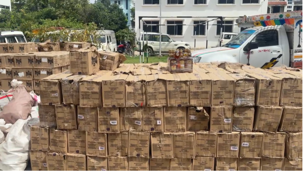 Major action by Prohibition Department, foreign liquor worth Rs 45 lakh seized
