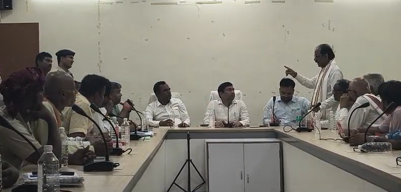 Meeting of sub-divisional officer and NTPC regarding water drainage