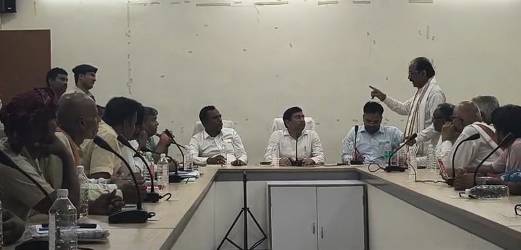 Meeting of sub-divisional officer and NTPC regarding water drainage