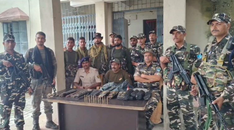 SSB recovered a huge cache of weapons during a search operation; Naxalites had hidden the consignment in the forest