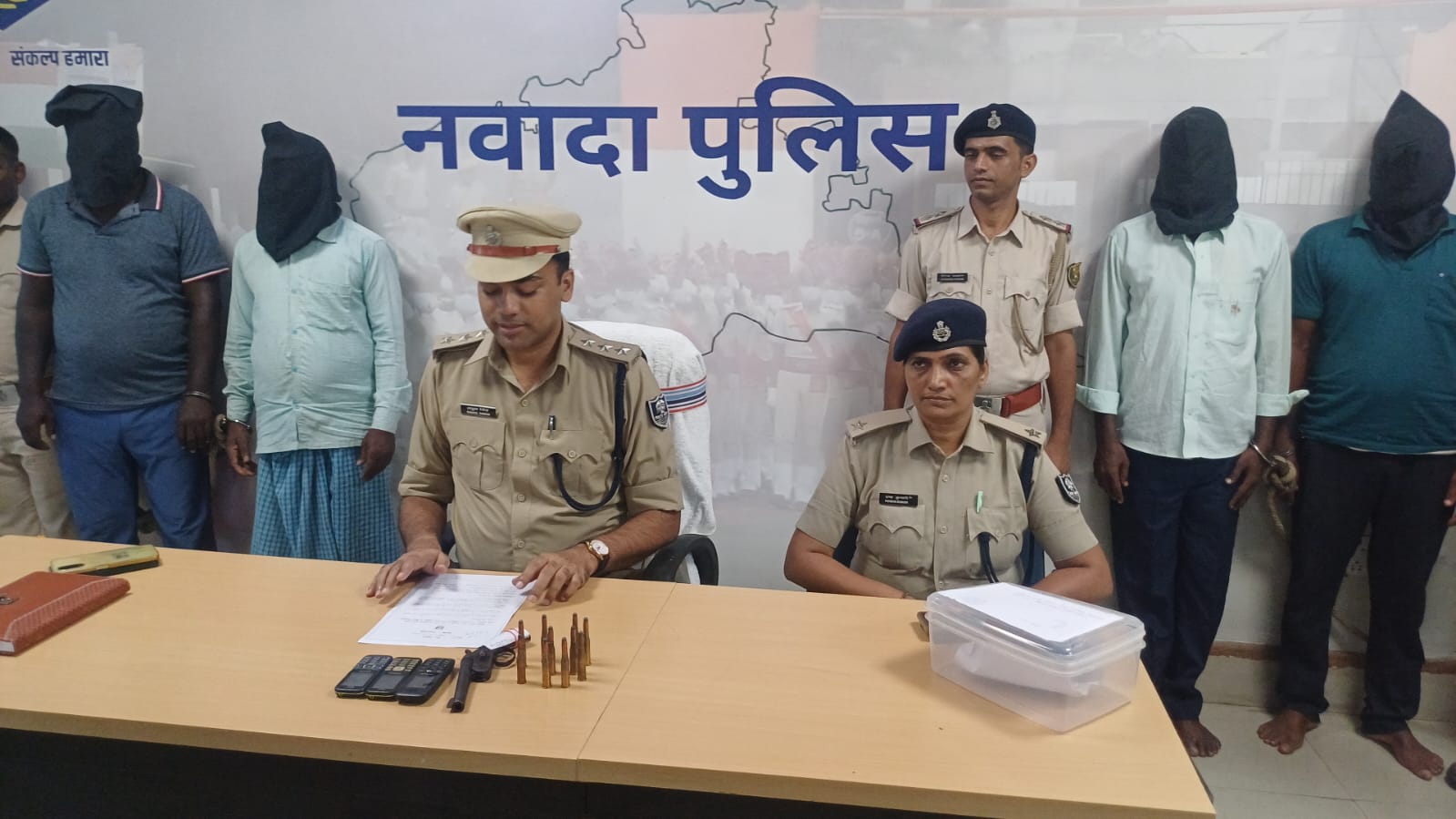 Nawada police's quick action averted a major crime, 4 criminals arrested with illegal weapons