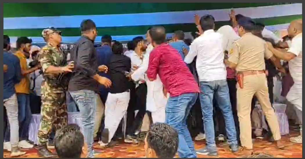 jamui mai nda karyakarta sammelan bana akhada 