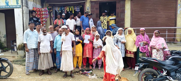 Beneficiaries allege irregularities against public distribution system shopkeepers, saying they are being given grains after three months.
