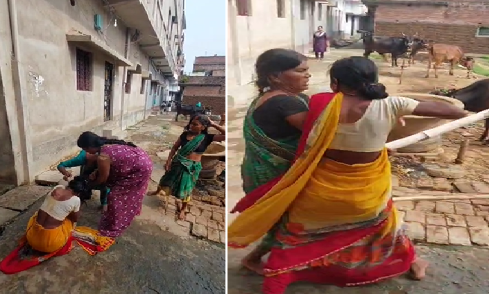 A minor dispute led to a fierce fight between two parties, video goes viral