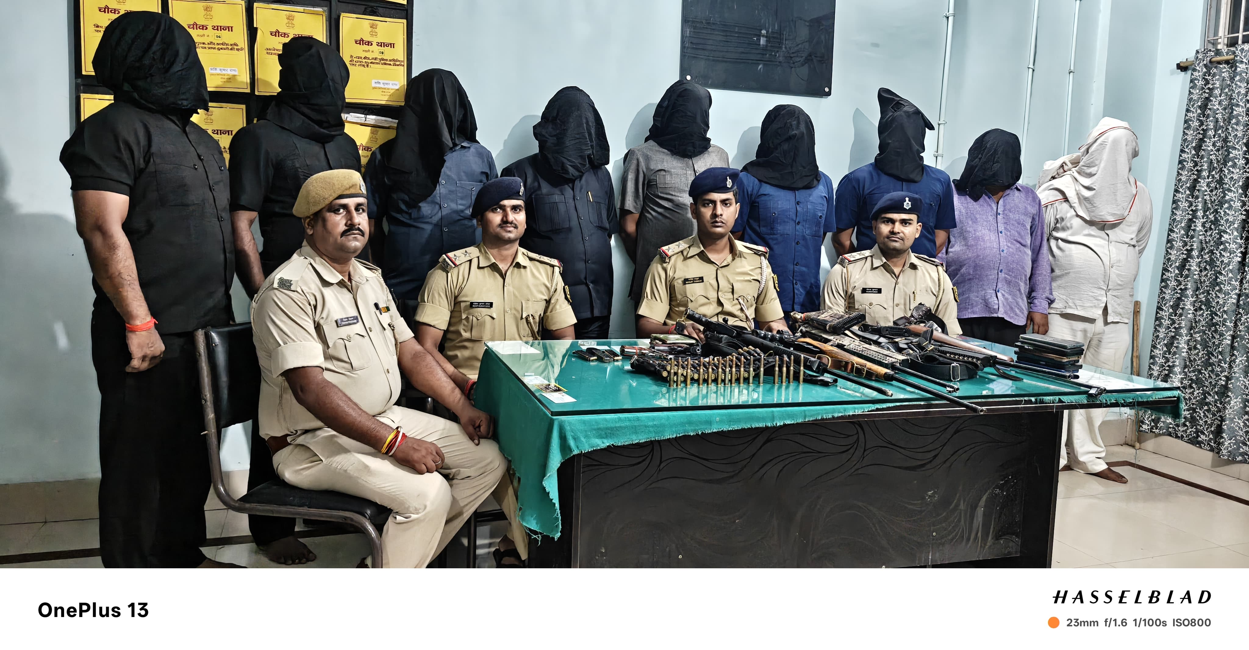 A cache of weapons recovered in Patna City, 9 criminals arrested