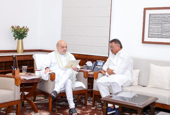 amit shah se mile sansad manish jaiswal