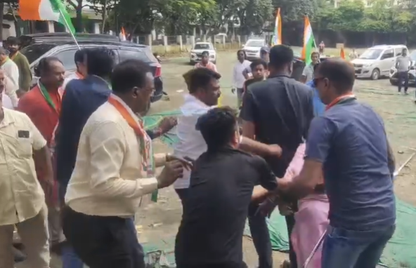 dhanbad mein bjp karyakartaon mein marpeet