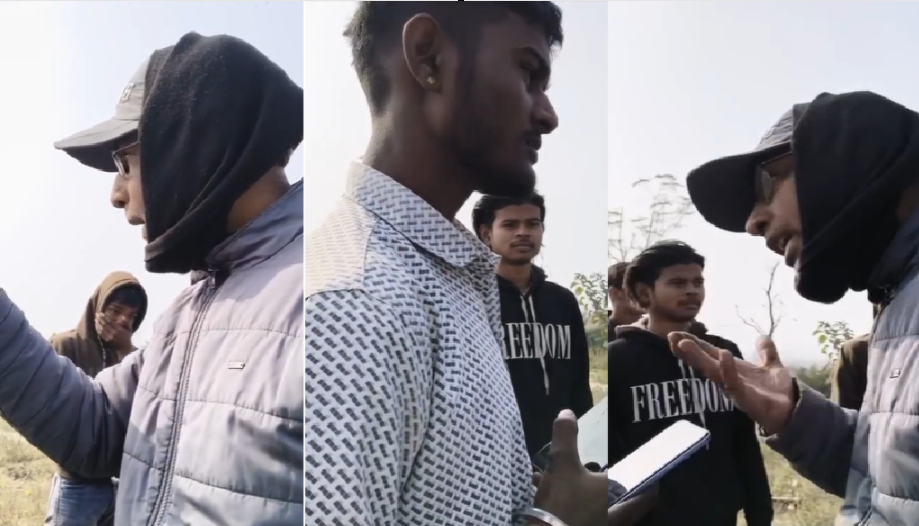 A video of a railway station master threatening boys has gone viral.