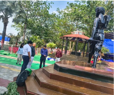 bhagwan birsa munda ki punyatithi ki taiyari