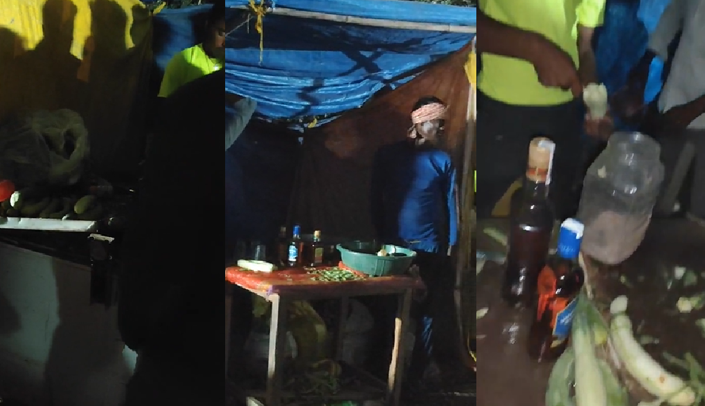 Video of openly selling liquor on tables at night during the state fair in Samastipur goes viral