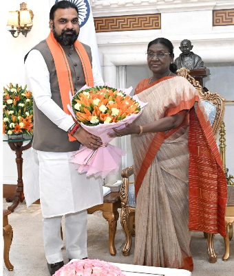rashtrapati se samrat chowdhary ne ki mulakat